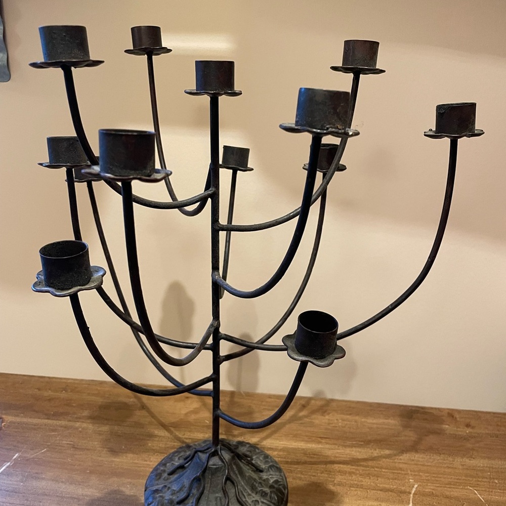 Anthropologie Iron Candelabra - Picture 2 of 9